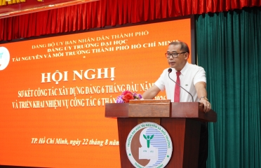 ĐẢNG ỦY TRƯỜNG ĐẠI HỌC TÀI NGUYÊN VÀ MÔI TRƯỜNG TP.HCM SƠ KẾT CÔNG TÁC 6 THÁNG ĐẦU NĂM 2026: GẮN XÂY DỰNG ĐẢNG VỚI NÂNG CAO CHẤT LƯỢNG THỰC HIỆN NHIỆM VỤ CHÍNH TRỊ 