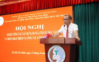ĐẢNG ỦY TRƯỜNG ĐẠI HỌC TÀI NGUYÊN VÀ MÔI TRƯỜNG TP.HCM SƠ KẾT CÔNG TÁC 6 THÁNG ĐẦU NĂM 2026: GẮN XÂY DỰNG ĐẢNG VỚI NÂNG CAO CHẤT LƯỢNG THỰC HIỆN NHIỆM VỤ CHÍNH TRỊ 
